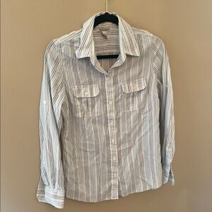 Lucky Brand Blue Striped Blouse